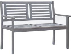 vidaXL Bancă grădină cu 2 locuri, 120 cm, gri, lemn masiv de eucalipt (47294)