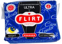  FLIRT дамски превръзки, Ultra, Night, Cotton & care, 6 броя
