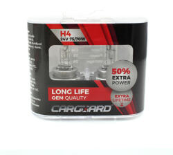 Carguard Set de 2 becuri Halogen 24V - H4, 70W, +50% Intensitate - LONG LIFE - CARGUARD Best CarHome