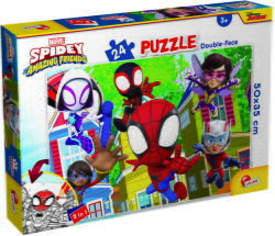 Lisciani Puzzle de colorat - Distractie cu paienjenelul Marvel si prietenii lui uimitori (24 piese) PlayLearn Toys