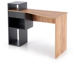  Conti íróasztal (antracit votan) bútorlapos fiókos, nyitott, laplábas, 1 fiókos