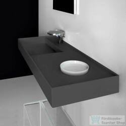 Laufen Kartell By Laufen 120x46 cm-es mosdó jobb oldali polccal, 1 csaplyukkal, Graphite matt H8133327581111 (H8133327581111)