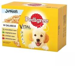 PEDIGREE Wet Puppy Food Mixed Flavours Chicken & Rice, Lamb & Rice, Poultry & Rice és Beef & Rice Zselé 12x100g