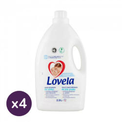 Lovela INGYENES SZÁLLÍTÁS - Lovela Baby hipoallergén folyékony mosószer fehér ruhákhoz 4x2, 9 liter (128 mosás) - pelenka