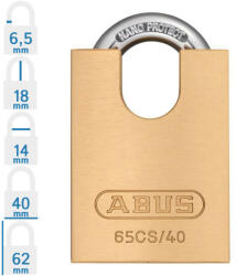 ABUS 65CS/40 kengyelvédett réz lakat (10035829-01)