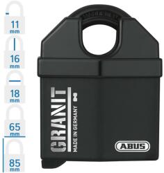 ABUS Granit 37/60 SZP KA egységkulcsos lakat (791529)