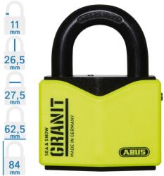 ABUS Granit 37/55 Sea & Snow KA egységkulcsos lakat (10037570-01)