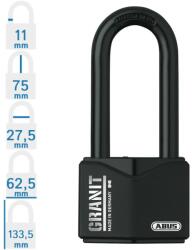 ABUS Granit 37/55HB75 SZP KA egységkulcsos lakat (10079135-01)
