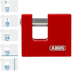 ABUS 868/70 tömb lakat 3 db pontfuratos kulcs (865053)