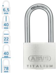 ABUS 727TI/40HB40 hosszúkengyelű lakat (10056431-01)