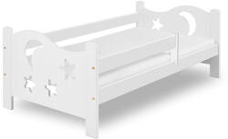 Pat pentru copii Culoare alb, MOON 80 x 160 cm Saltele: fără saltea, Somiera pat: Cu lamele curbate