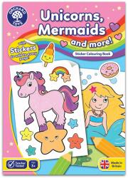 Orchard Toys Carte de colorat cu activitati in limba engleza si abtibilduri Unicorni, Sirene si Altele UNICORNS, MERMAIDS AND MORE (ORCB15) - piciolino