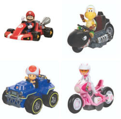 Nintendo Mario Super Mario Bros Movie - Figurina cu Kart, 6cm, diverse modele (BK4602) Figurina