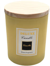 Home Fragance Lumanare parfumata VANILLA, pahar sticla si capac lemn, 6.5x8 cm