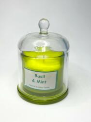  Natural Basil & Mint Gyertya Üvegbúra Zöld (5540)