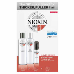 Nioxin - Set pentru par fin dramatic subtiat Nioxin System 4, Sampon, 150 ml + Balsam, 150 ml + Tratament, 40 ml