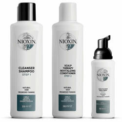 Nioxin - Set impotriva caderii parului Nioxin System 2 Sampon, 300 ml + Balsam, 300 ml + Tratament, 100 ml