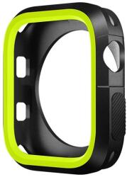 Phoner Twin Apple Watch szilikon tok, 45mm, fekete/zöld - speedshop
