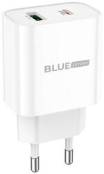 BLUE POWER Incarcator de retea BC80A, Quick Charge, 20W, 1 X USB - 1 X USB Type-C, Alb (inc/us/blu/bc/pd/20/1x/1x/al) - pcone