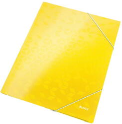 Leitz Mapa cu elastic Leitz WOW, carton laminat, FSC, A4, 250 coli, galben (L-39820016) - pcone