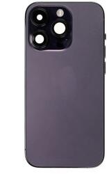 tel-szalk-1929703394 Apple iPhone 14 Pro Max A2893/A2896/A2895/A2894 Europai Verzió lila Középső keret, hátlap, hátsó kamera lencse, oldalsó gombok SIM kártya tálca (tel-szalk-1929703394)