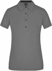 James & Nicholson (Daiber) Tricou polo elegant pentru femei JN969 - Gri deschis prespălat / neagră | L (1-JN969-1782961286)