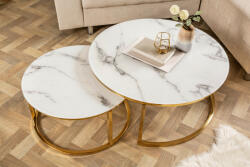 Elegance design dohányzóasztal szett - arany (41866,41888)