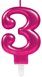  Pink számgyertya 3-as tortagyertya (DPA9901785) - kidsfashion