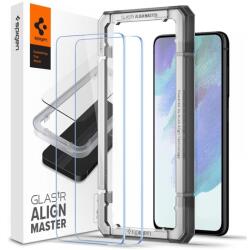 Spigen ALM FC képernyővédő üveg 2db (2.5D, ujjlenyomatmentes, extra karcálló, 9H, ultravékony, színkiemelés) ÁTLÁTSZÓ Samsung Galaxy S21 FE (SM-G990) (AGL03088)