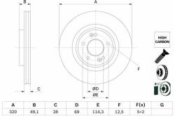 Bosch Disc frana BOSCH 0 986 479 F35 (0 986 479 F35) - automobilus