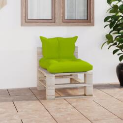 vidaXL Canapea de grădină din paleți, de mijloc, cu perne, lemn pin (3066080)
