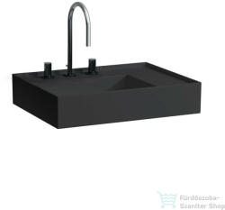 Laufen Kartell By Laufen 60x46 cm-es mosdó 3 csaplyukkal, matt fekete H8183347161581 (H8183347161581)