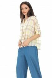RohBoutique Camasa chic Roh BR2576 Galben pal in carouri