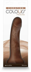 Orion Colours Pleasures - Dildo cu vibrații, maro, 17.8 cm Dildo