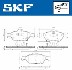 SKF set placute frana, frana disc SKF VKBP 80131 A - automobilus