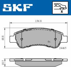 SKF set placute frana, frana disc SKF VKBP 90045 (VKBP 90045)