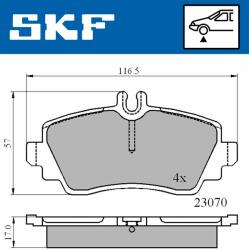 SKF set placute frana, frana disc SKF VKBP 80220 - automobilus