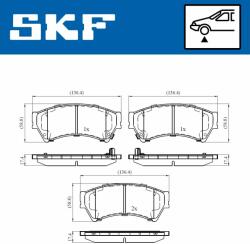 SKF set placute frana, frana disc SKF VKBP 80410 A