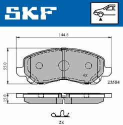 SKF set placute frana, frana disc SKF VKBP 80169 A - automobilus