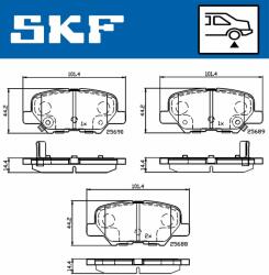 SKF set placute frana, frana disc SKF VKBP 90253 A - automobilus