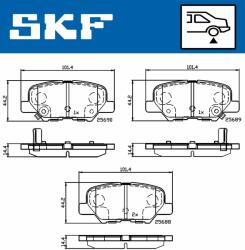 SKF set placute frana, frana disc SKF VKBP 90253 A (VKBP 90253 A)