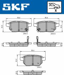 SKF set placute frana, frana disc SKF VKBP 90282 A - automobilus