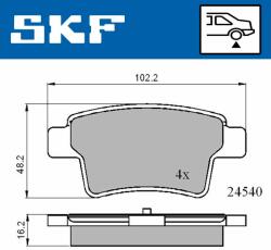 SKF set placute frana, frana disc SKF VKBP 90088 - automobilus