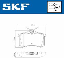 SKF set placute frana, frana disc SKF VKBP 90001 (VKBP 90001)