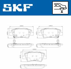 SKF set placute frana, frana disc SKF VKBP 90100 A (VKBP 90100 A)