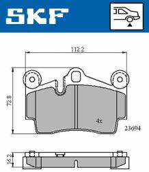 SKF set placute frana, frana disc SKF VKBP 90378 - automobilus