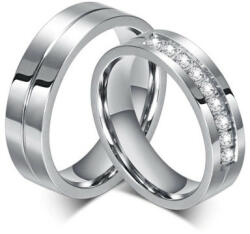 Ékszerkirály Férfi karikagyűrű, nemesacél, ezüstszínű, 10-es méret (32380275049_5)