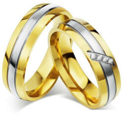 Ékszerkirály Férfi karikagyűrű, nemesacél, aranyszínű, 10-es méret (32351653188_2)