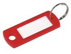 Kulcsjelölő címke beírós piros - tobuy