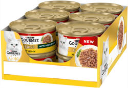 Gourmet 48x85g Gourmet Gold szaftos-finom csirkecsíkok nedves macskatáp